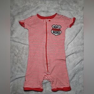 The Children's Place Red and White Striped Bodysuit - Hero Patch